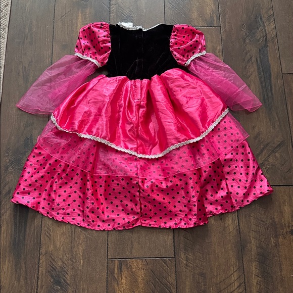 Pink Polka Dot Witch Costume with Hat - Picture 5 of 9